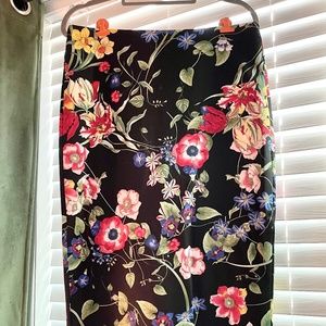 Floral pencil skirt